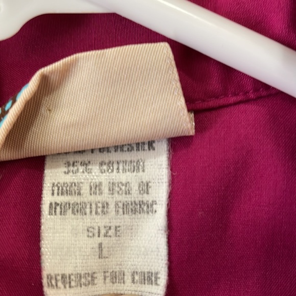 Vintage Saddlebrook Western wear size large burgundy, western shirt - Picture 10 of 11